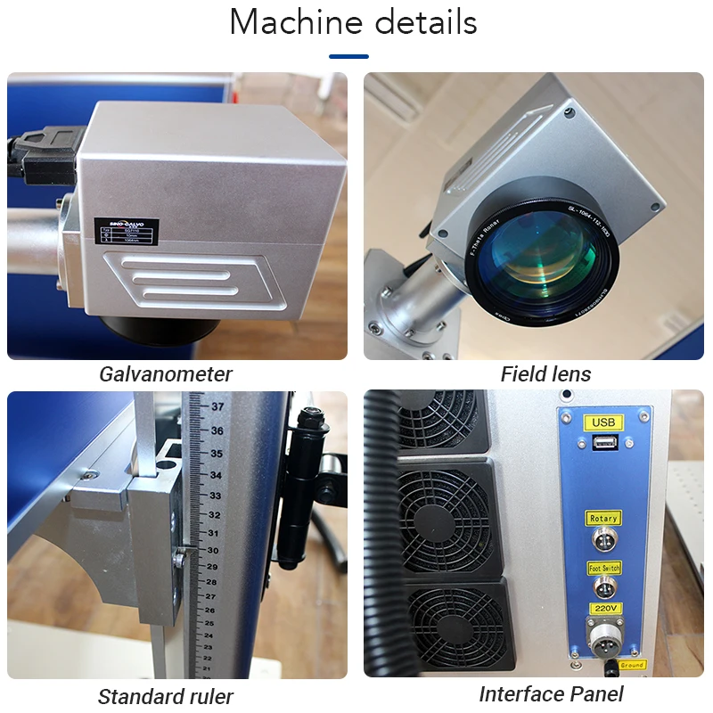 Intelligent laser marking machine with auto focus and high speed marking suitable for a variety of materials