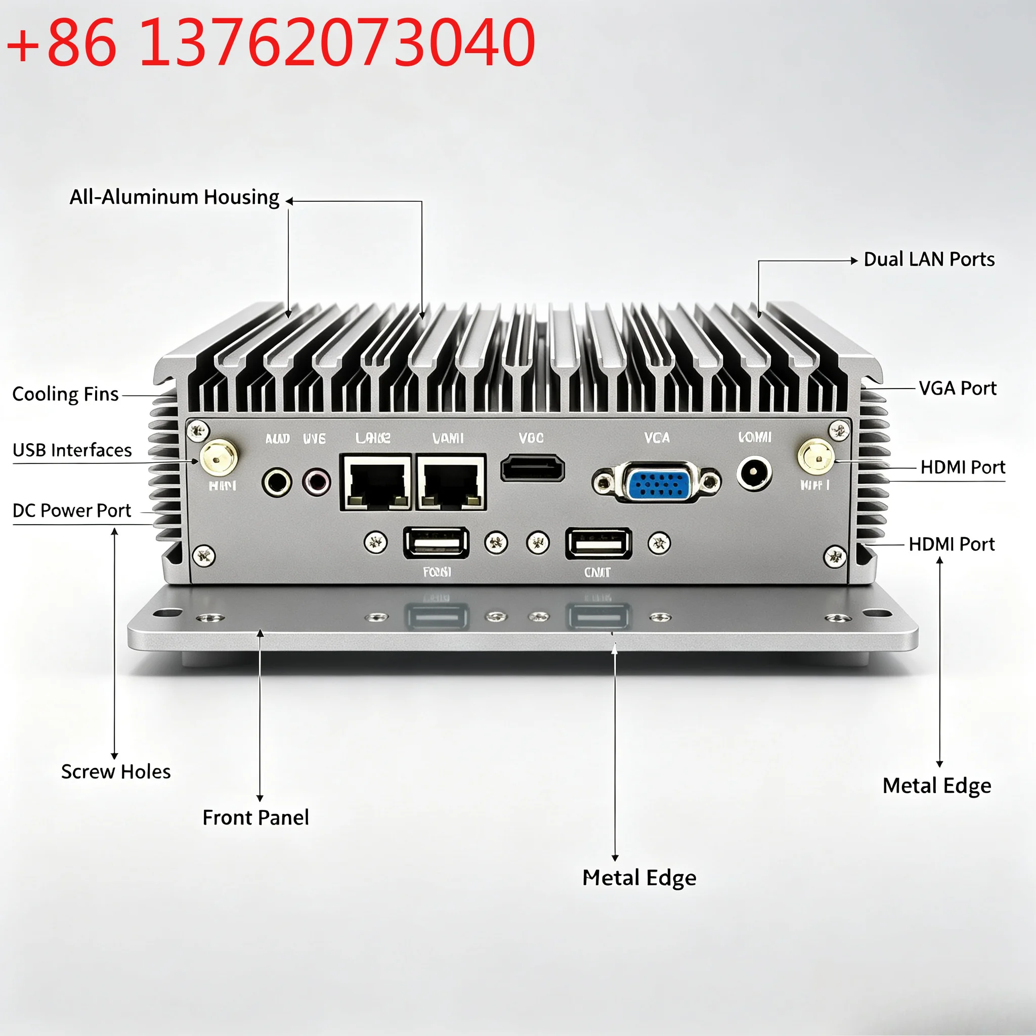 Mini Embedded Industrial Control PC,  i5-10210U / i7-10510U Fanless Micro Industrial Computer, Compact Industrial Host