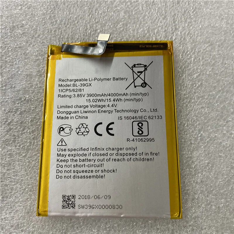 

YCOOLY for Infinix BL-39GX battery 3900mAh In Stock Tracking Number High capacity for Infinix battery