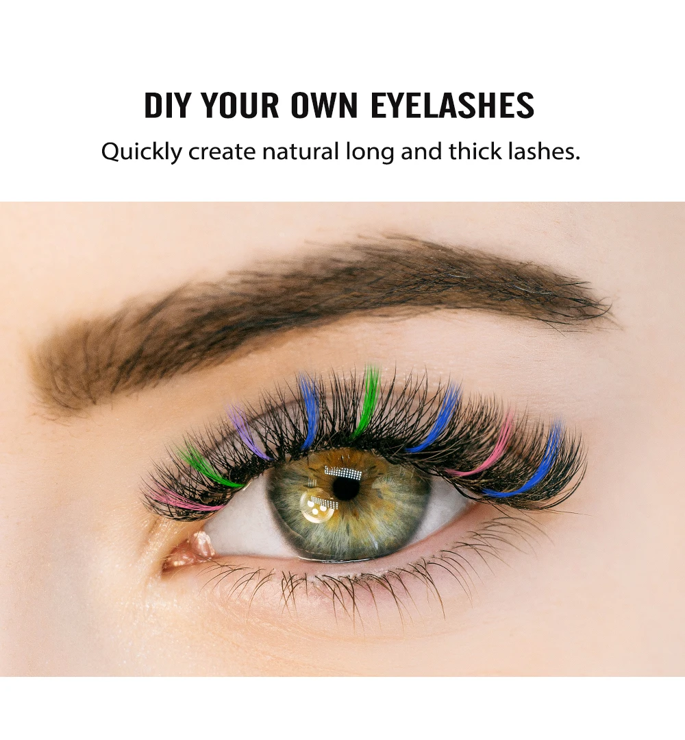NATUHANA Color Wispy Premade Fans Pointy Base7D 9D Russland Volumen Wimpernverlängerung Einzelwimpern Faux Mink Lash – Detail 8