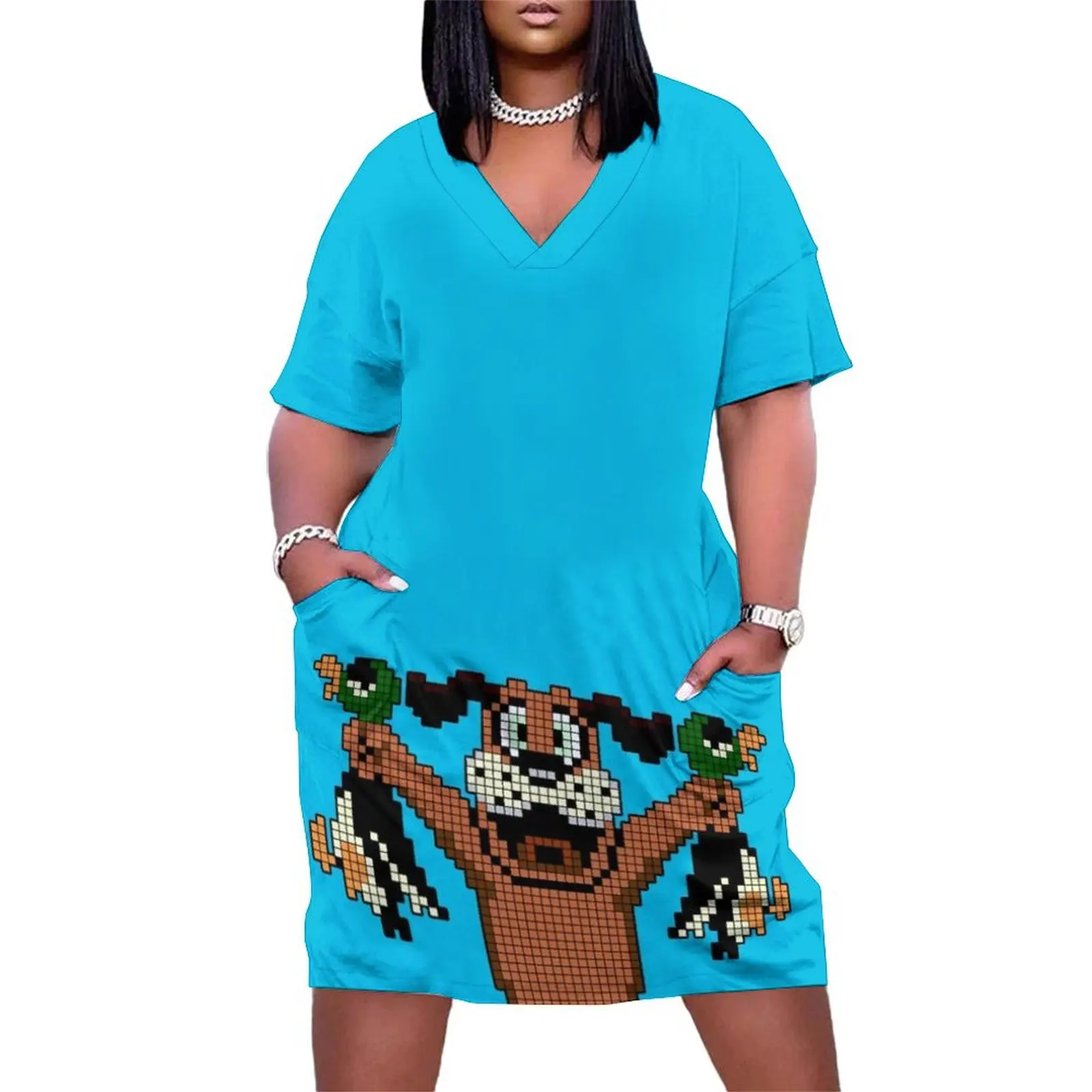 

Duck Hunt - Video Game Dog Loose Pocket Dress elegant guest wedding dress dresses for womens