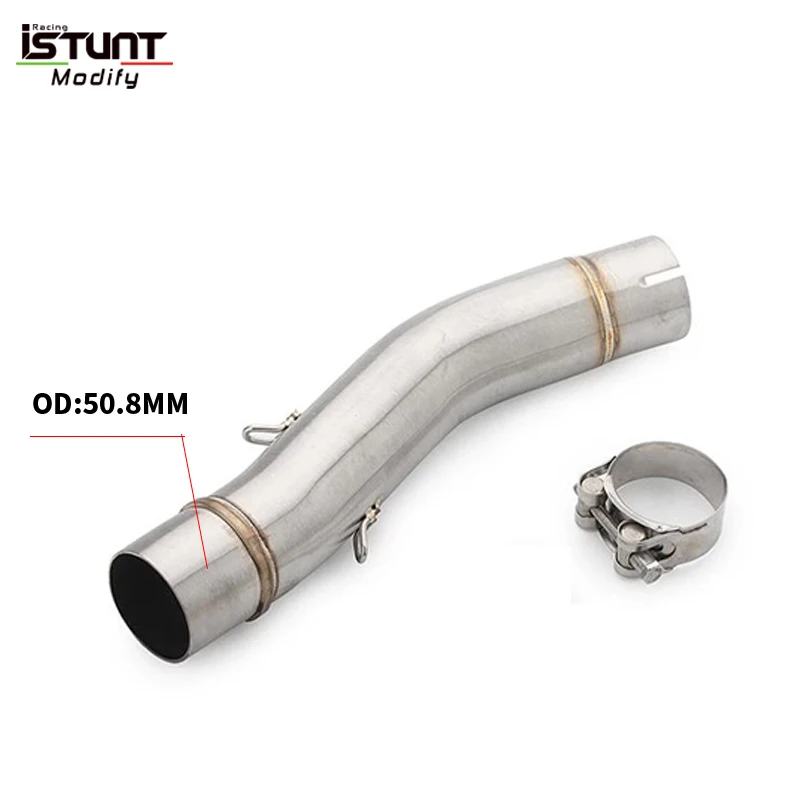 Motorcycle Exhaust Middle Link Pipe Muffler Connection Tube Slip On For Ducati Scrambler 800 2015-2020 Monster 797 2017-2020