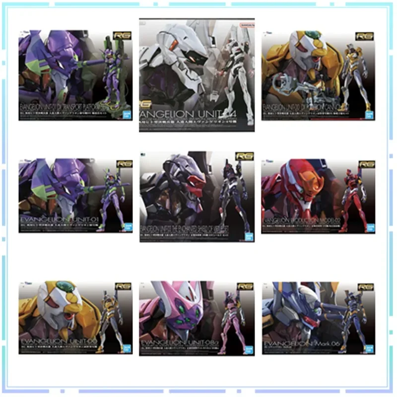 Bandai Original RG Evangelion EVA Collection of Various Series Anime Action Figures Collection PVC Model Toys for Child