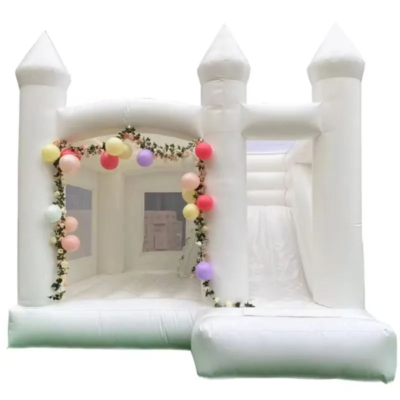 White Mini Inflatable Bouncy Castle Combo Bounce House Inflatable Jumper Bouncy Castle for Sale