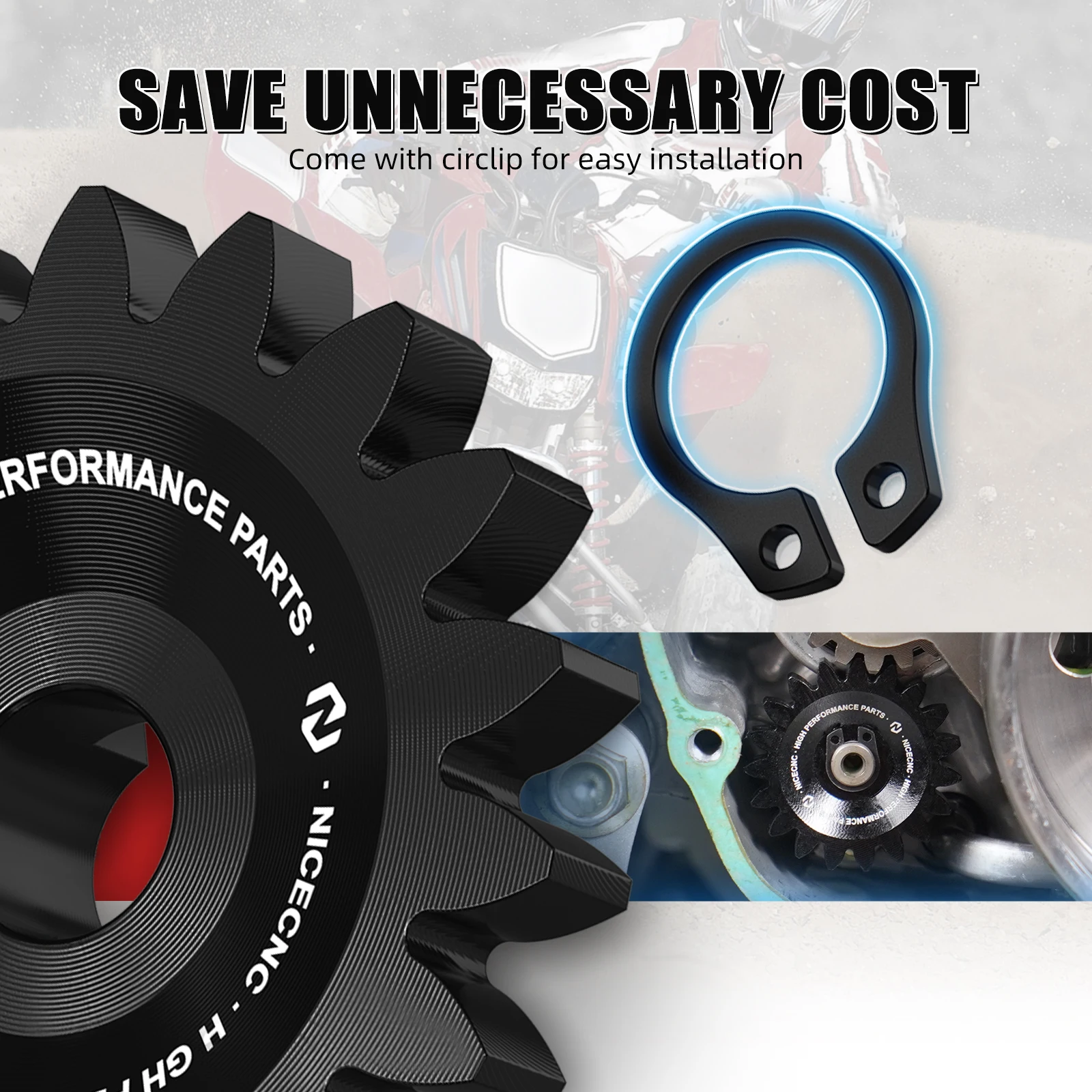 لهوندا TRX 450R اكسسوارات مضخة زيت محرك والعتاد 15133-MEB-670 لهوندا TRX450ER سبائك الألومنيوم تحسين معدل تدفق الزيت ATV #4