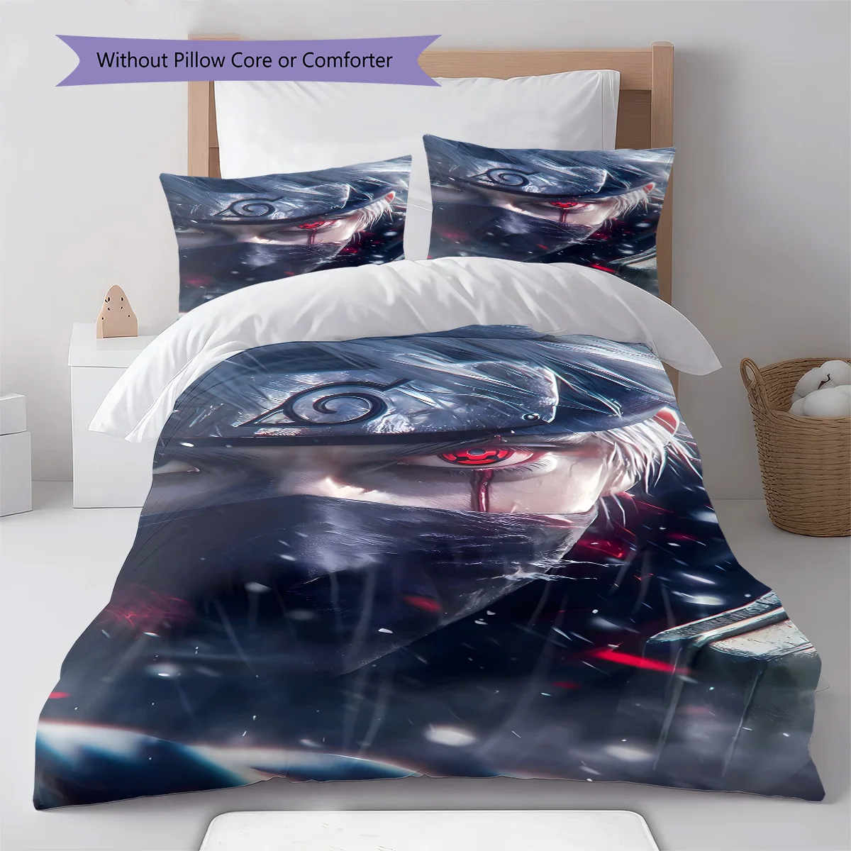 Naruto Front View Pose Bedding Set Anime Duvet Cover Polyester Soft Comforter Set -QJY