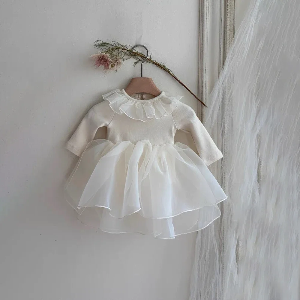 Princess Baby Long SleeveBirthday Party Dress Baby Clothes Outfit baby christening dresses