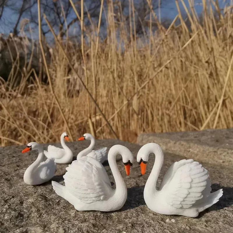 الجنية حديقة غنوم ، أوزة سوان ، بيت الدمية ، مصغرة ، الجنية ، تررم ديكور ، الحرف اليدوية ، diy بها بنفسك اللوازم ، جديد ، 5 قطعة #5