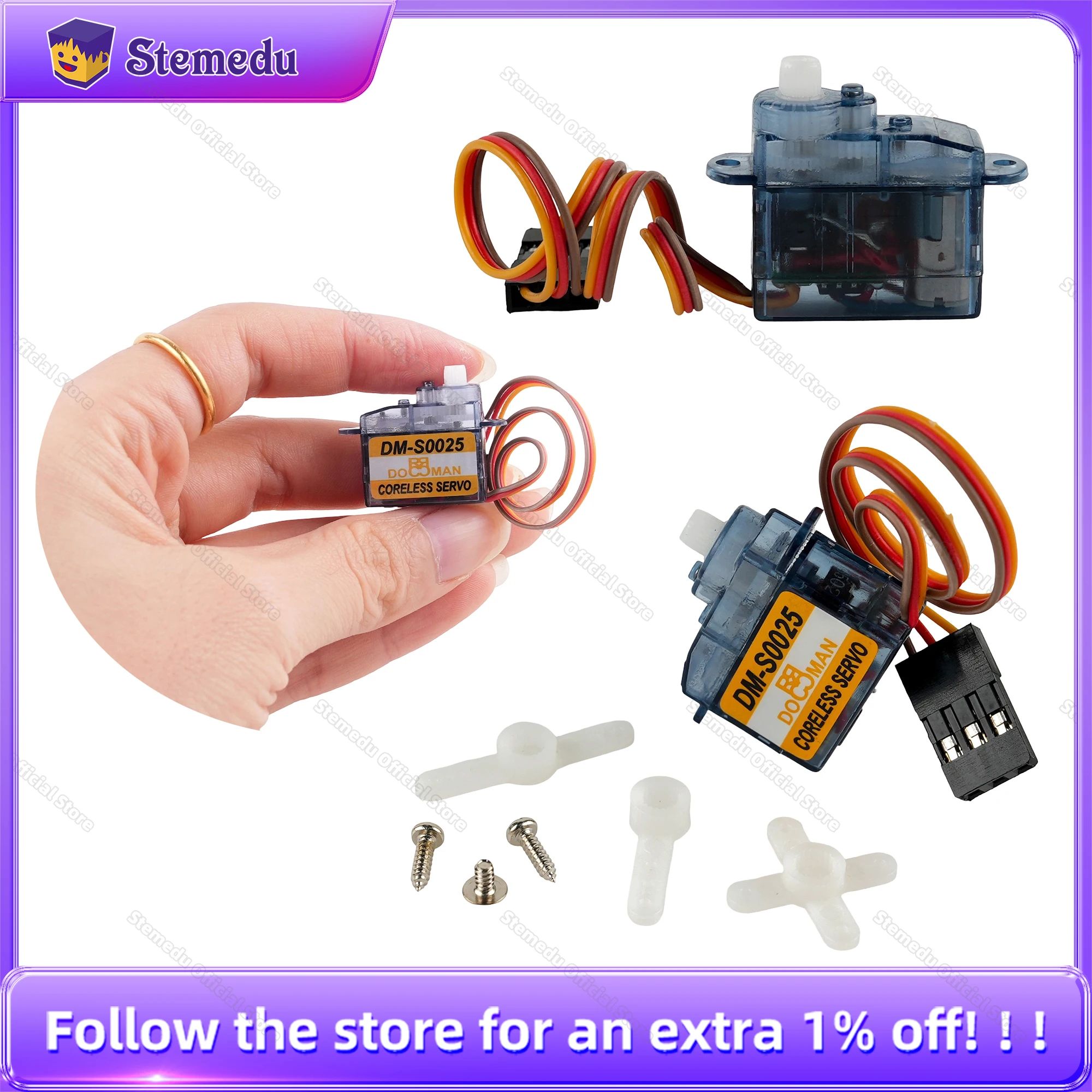 DORCRCMAN DM-S0025 Ultralight Micro 2.5g Servo Suitable for Remote Control Aircraft Accessories Digital Coreless Motor Servos