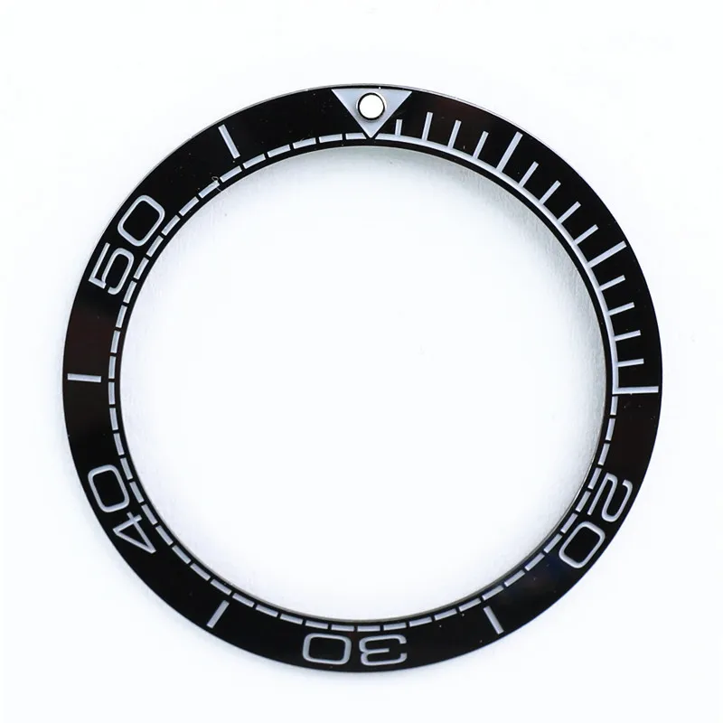 時計ケース用研磨セラミックベゼルインサート,改造部品,新しいシースタイルベゼルインサート,38mm, 38mm,skx007 mod