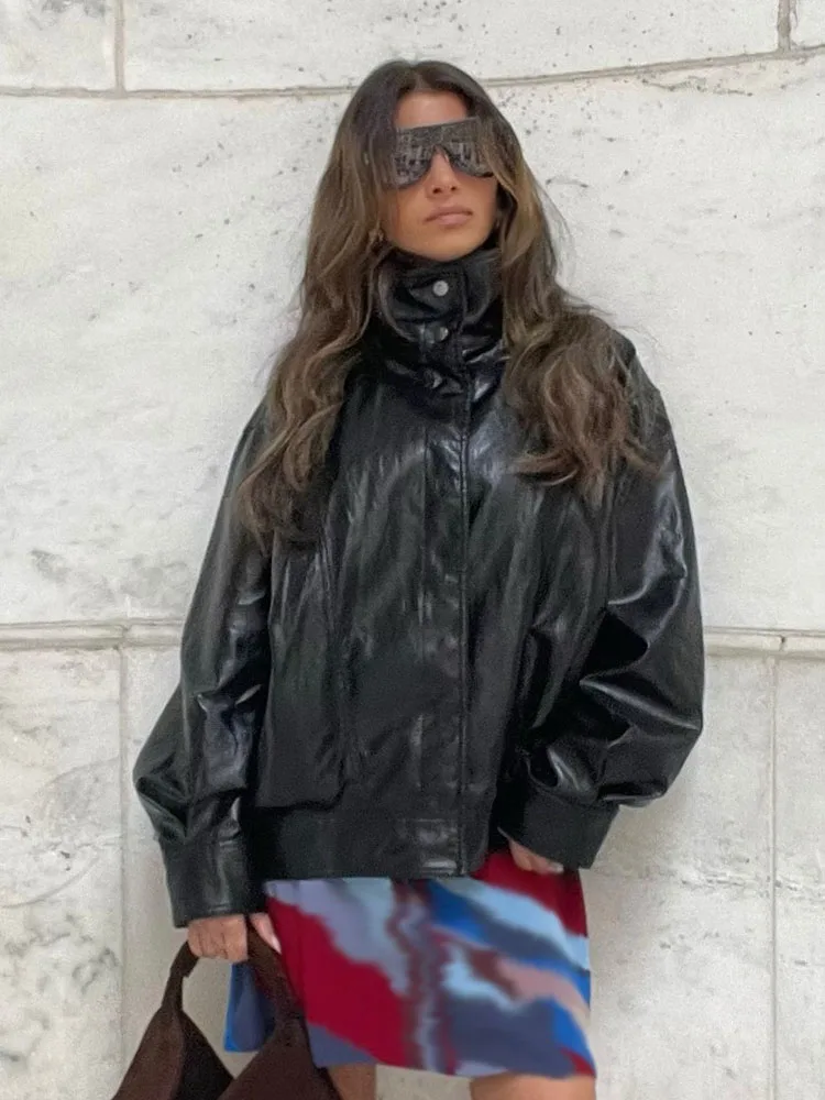 

HH женские осенние уличные шикарные куртки черные с высоким воротником и карманами однобортные женские новые модные пальто с длинными рукавами