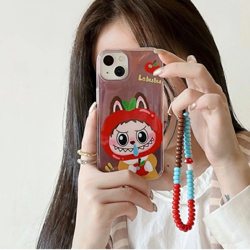 Funny Cartoon Runny Labubu for iPhone 16 Pro Max 11 12 13 14 15 Pro XS Max 7 8 Plus 15 Plus TPU Shockproof Anti fall Shell Y2k image 3