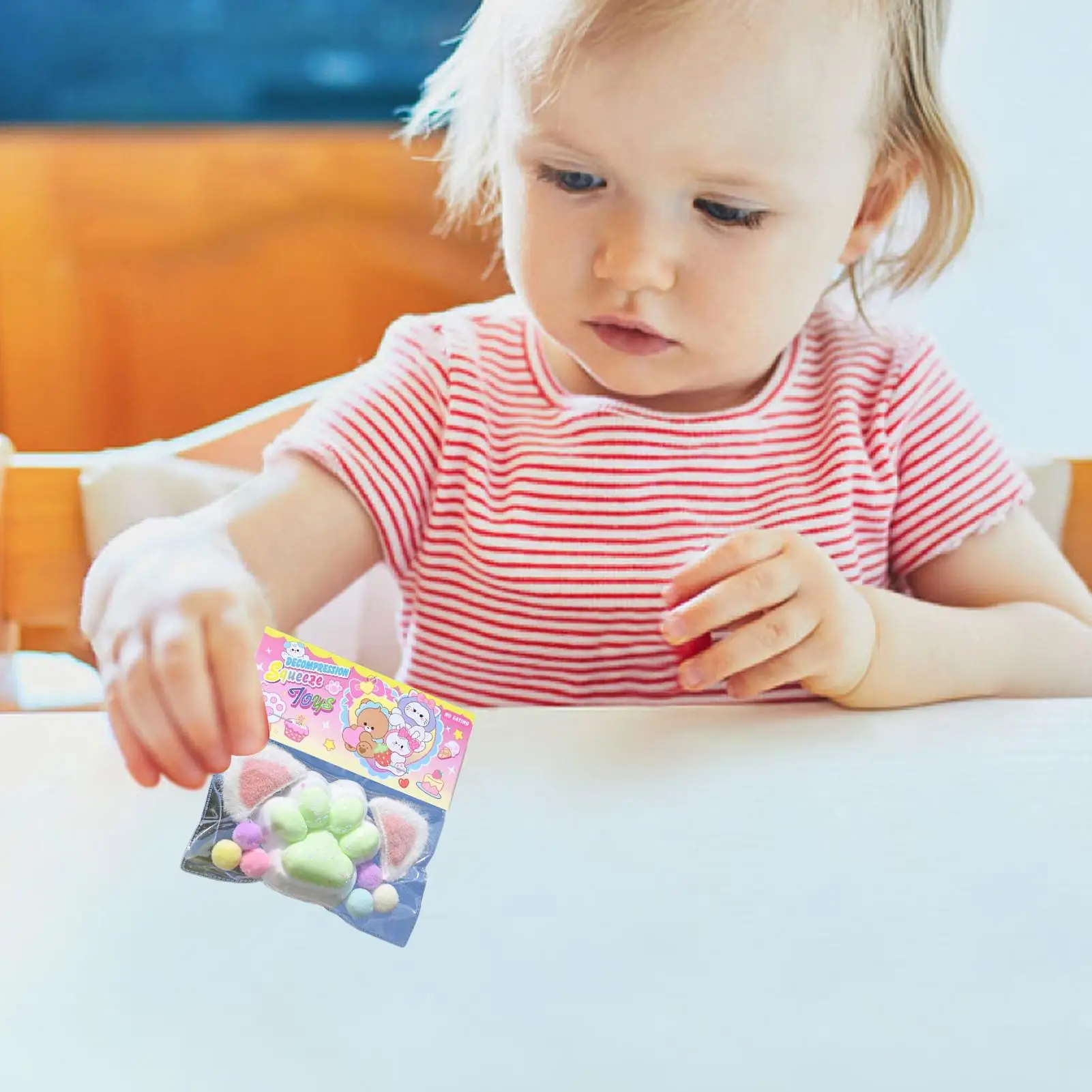 Quetschspielzeug, dehnbares Katzenpfoten-Spielzeug, elastische Stretch-Bälle, Partygeschenke für Klassenzimmer, Schule, Party, Gastgeschenke, Valentinstag