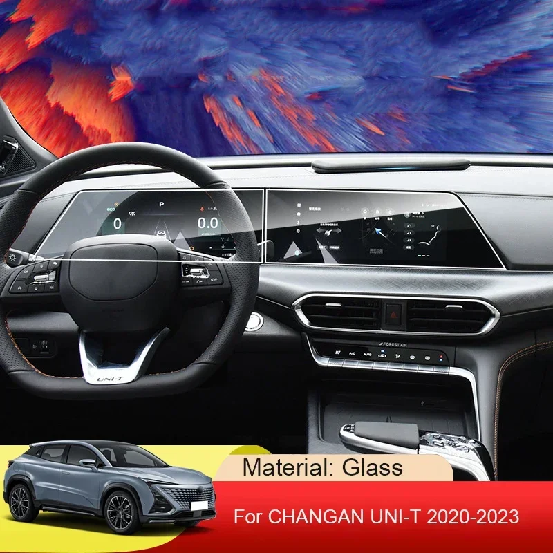 

For CHANGAN UNI-T 2020-2023 Car GPS Navigation Screen Protect Tempered Film Auto Dashboard Display Sticker Internal Accessory