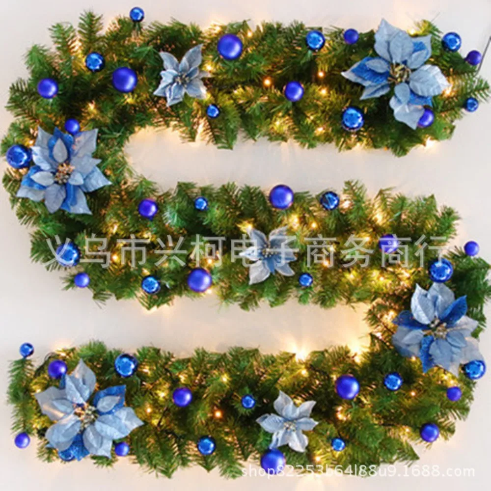 Christmas decoration rattan 2.7 meters encrypted luxury hanging ornaments Christmas rattan garland package Christmas decorations