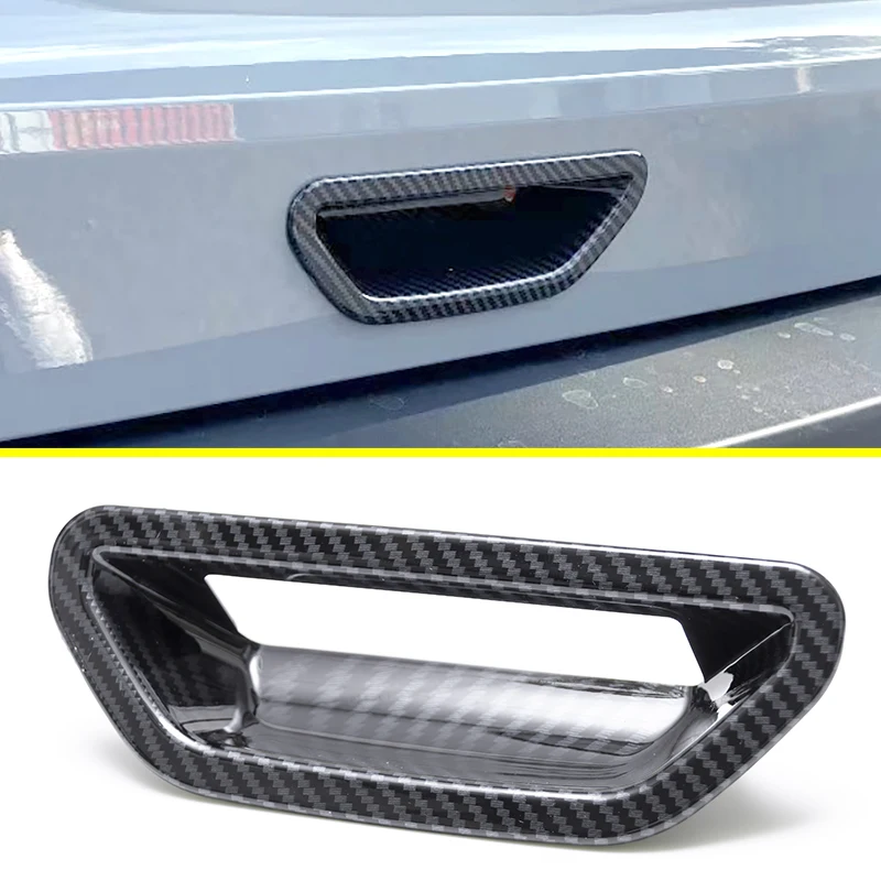 For Nissan X-Trail T33 2023-2026 / Rogue 2021-2026 Car Trunk Tailgate Handle Cover Trims Carbon Fiber Accessories