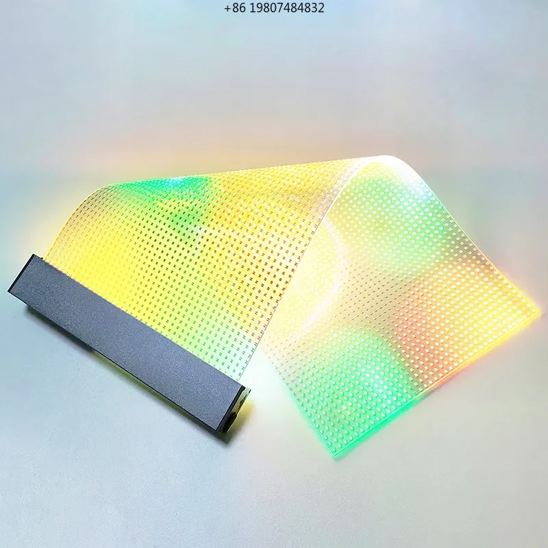 New Flexible Transparent LED Film Screen P6 P8 P10, Aliexpress Hot Sale Crystal Self Adhesive for Shopping Mall Glass Windows