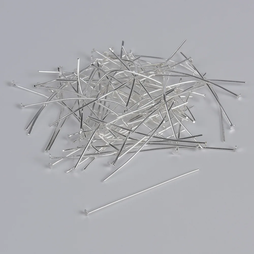 Cross-border supply 15-50mm metal flat-head needle T-shaped needle jewelry consumables DIY handmade beading accessories whole... image 3