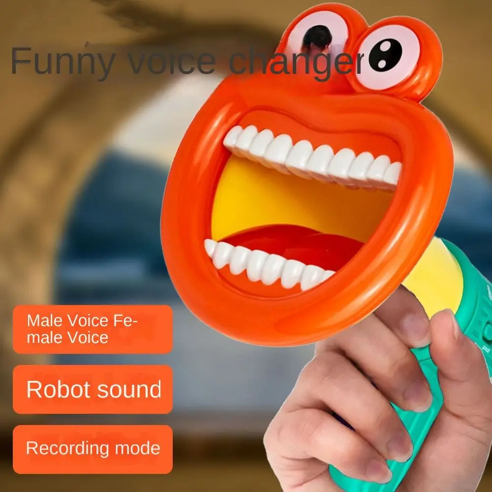 Megáfono eletrônico gravação brinquedo chifre portátil alto-falante mão microfone brinquedos vocais microfone engraçado amplificador de som gravador crianças presente