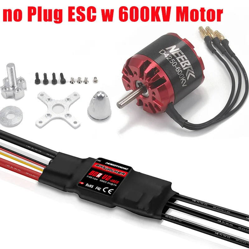 4250 600KV 800KV Outrunner Borstelloze Motor SKYWALKER 80A V2 ESC UBEC Snelheidsregelaar voor FPV Dron Fix-wing Vliegtuigen Multicopter