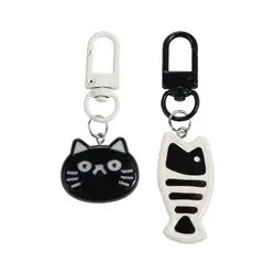 Cartoon Cat Keychain Fashion Key Ring Kawaii Couple Kitty Pendant Animal Cute Fish Keychain Hanging Accessory