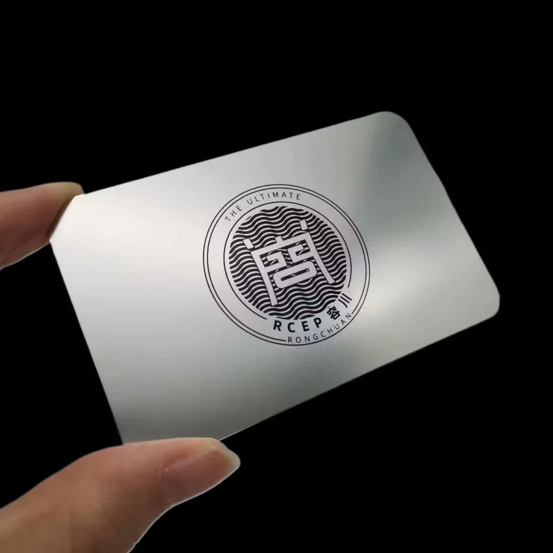 Acero inoxidable Vip personalizado Metal arte popular diseños personalizados recuerdo regalo tarjeta de visita regalo con logotipo de lujo personalizar en blanco