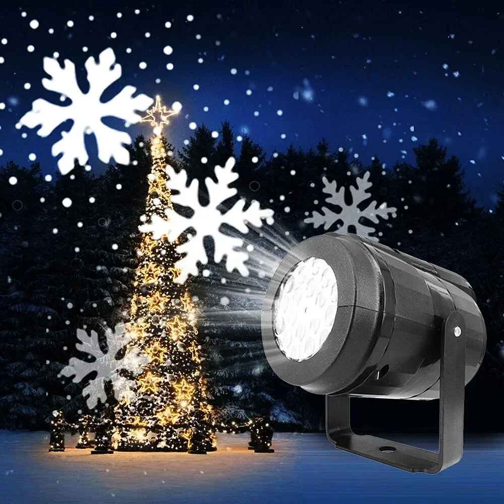 New Style Snowflake Projector LED USB 5V Holiday Lights Christmas Projection Outdoor Lamp Snow Spotlight for New Year Party