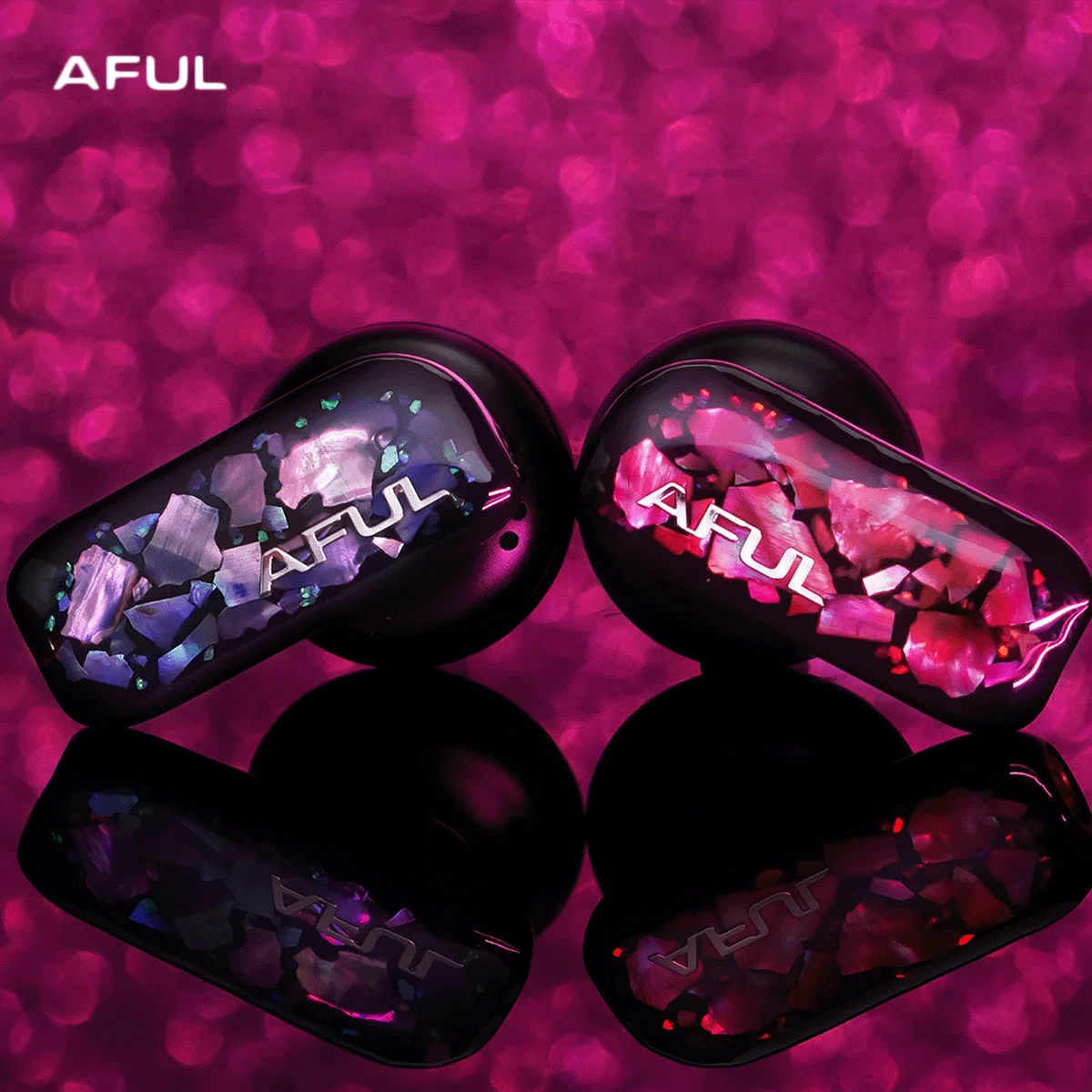 AFUL PolarNight auricular 15,4mm PET compuesto PU controlador dinámico en monitores auditivos aleación de aluminio + carcasa de resina desmontable MMCX IEM