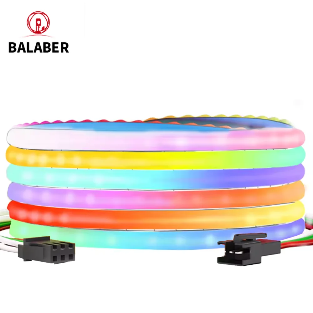 

Faixa De led Cob Rgb Endereçável ws2812b Largura De 3mm 160/240leds/m luz De Pixel Inteligente Flexível De Alta Densidade Que