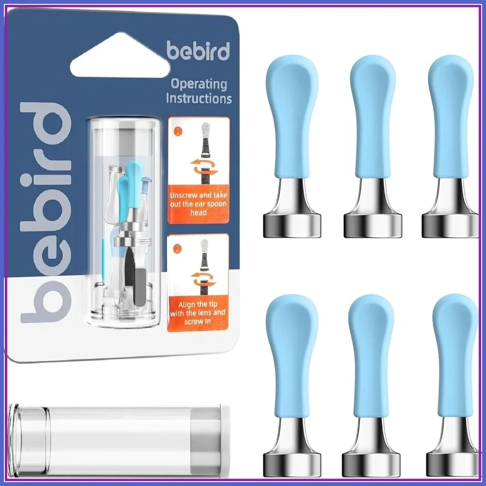 

6 Replacement Earwax Removal Tips for Ear Cleaner Cameras, Soft & Safe, Compatible with Most Models