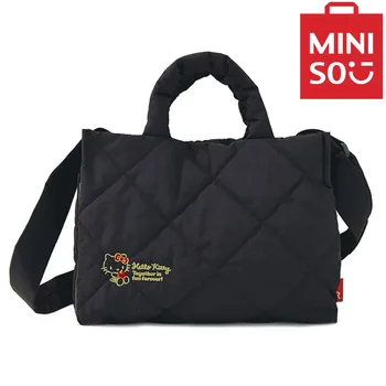 MINISO 여성용 헬로 키티 만화 프린트 숄더백, 핸드백 만화, 귀여운 패션 토트백, 스페이스 코튼 크로스바디 백, 신제품 Best5 MINISO 여성용 헬로 키티 만화 프린트 숄더백, 핸드백 만화, 귀여운 패션 토트백, 스페이스 코튼 크로스바디 백, 신제품 Best5