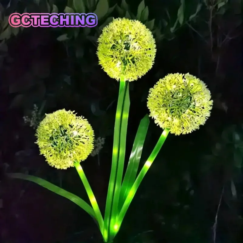 Solar Light Simulation Flower Dandelion Lawn Light Holiday Decoration Waterproof Outdoor Ground Plug-in Landscape Viewing Light