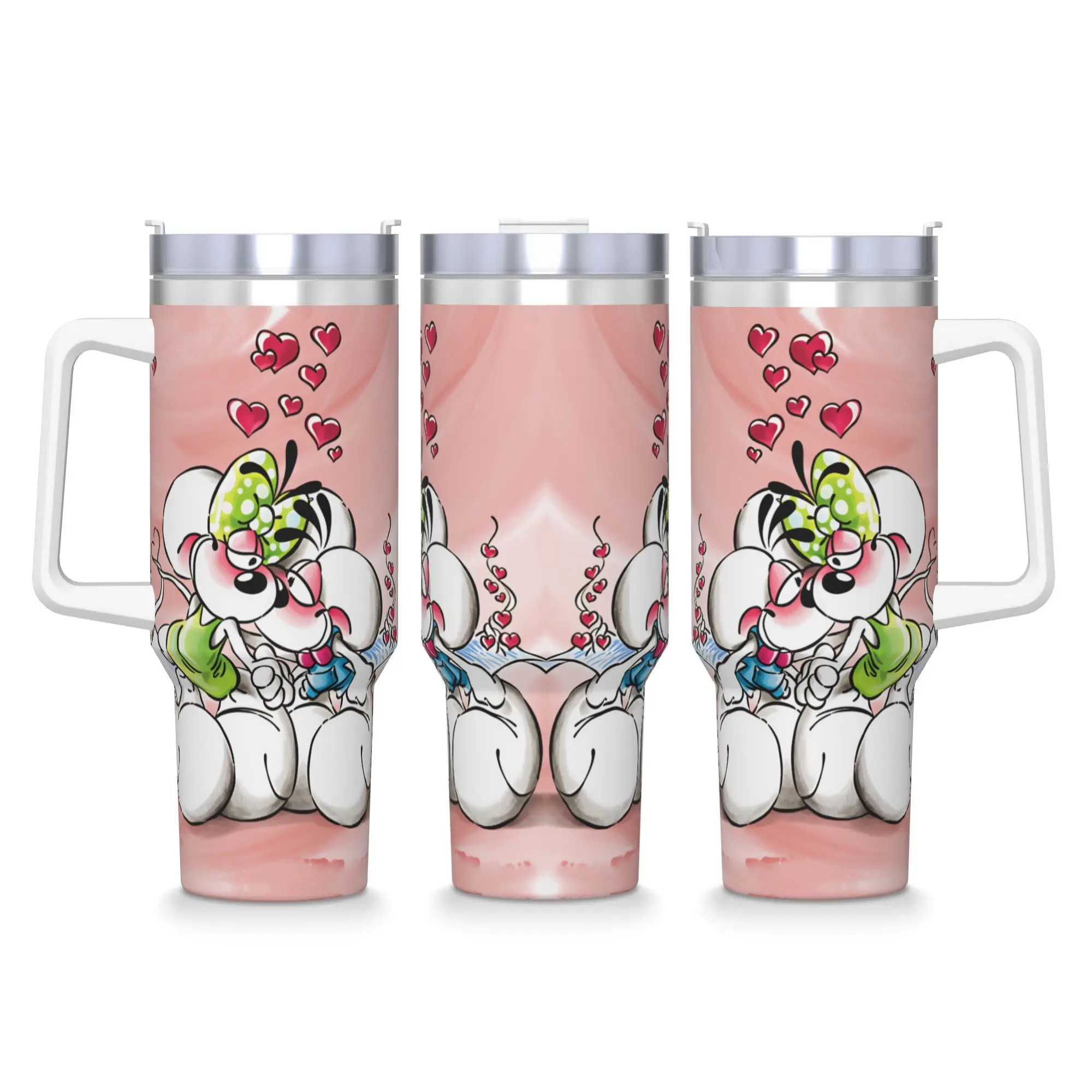 Stainless Steel Tumbler Comic Cartoons Diddl Thermal Cups  Insulated Cold and Hot Car Mugs Travelist Design Water Bottle