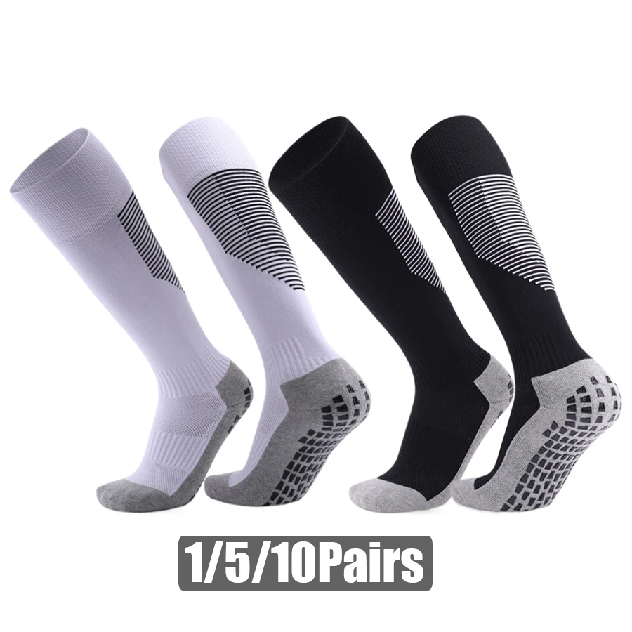 Sport Breathable Socks Non Slip Grip Towel Bottom For Basketball Tennis Running
