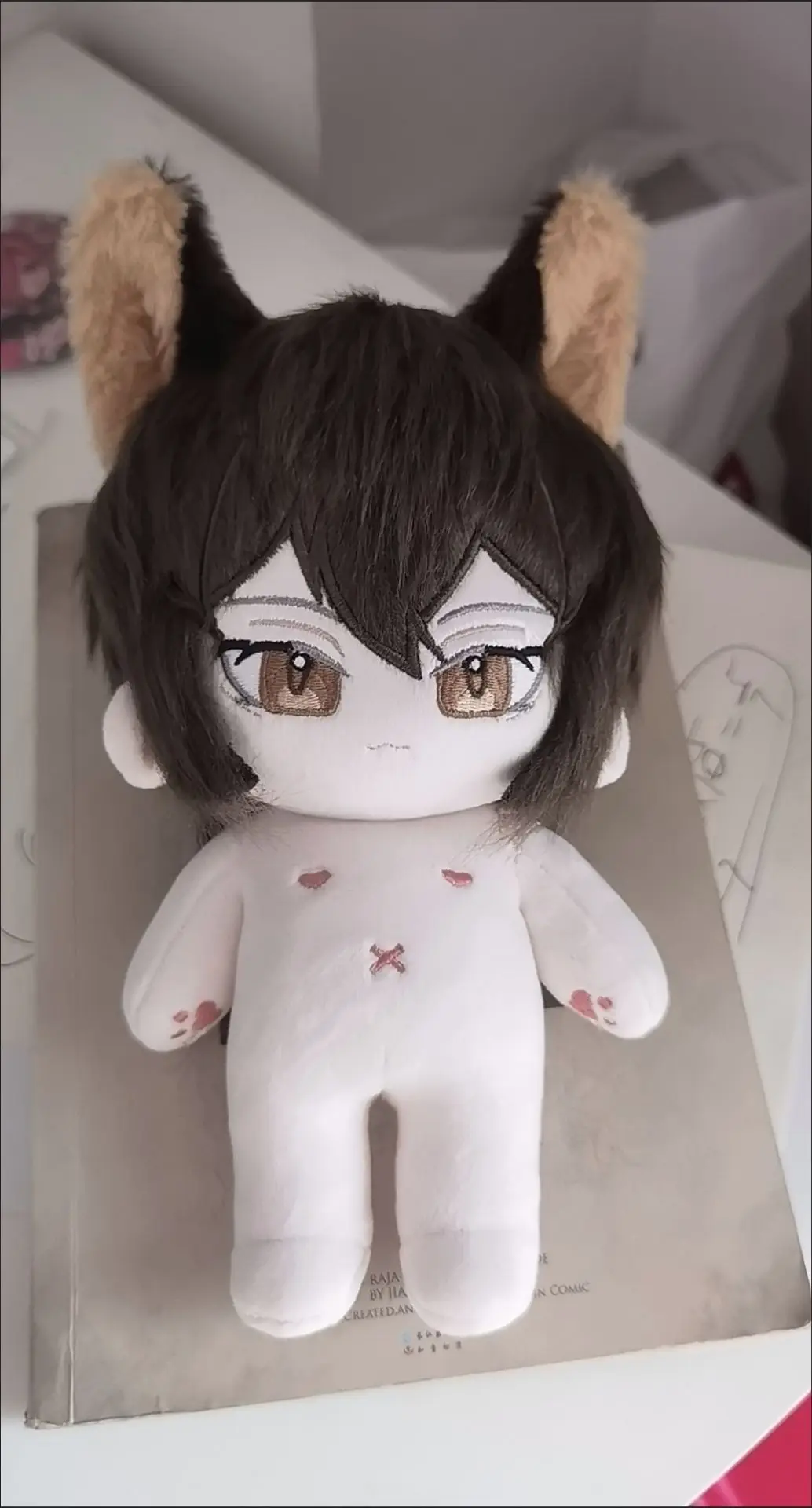 Handsome Anime Role Attribute Cotton Doll Normal Body Toys Plush Figure Stuffed Figurine Dress Up Plushie Pillow 20cm