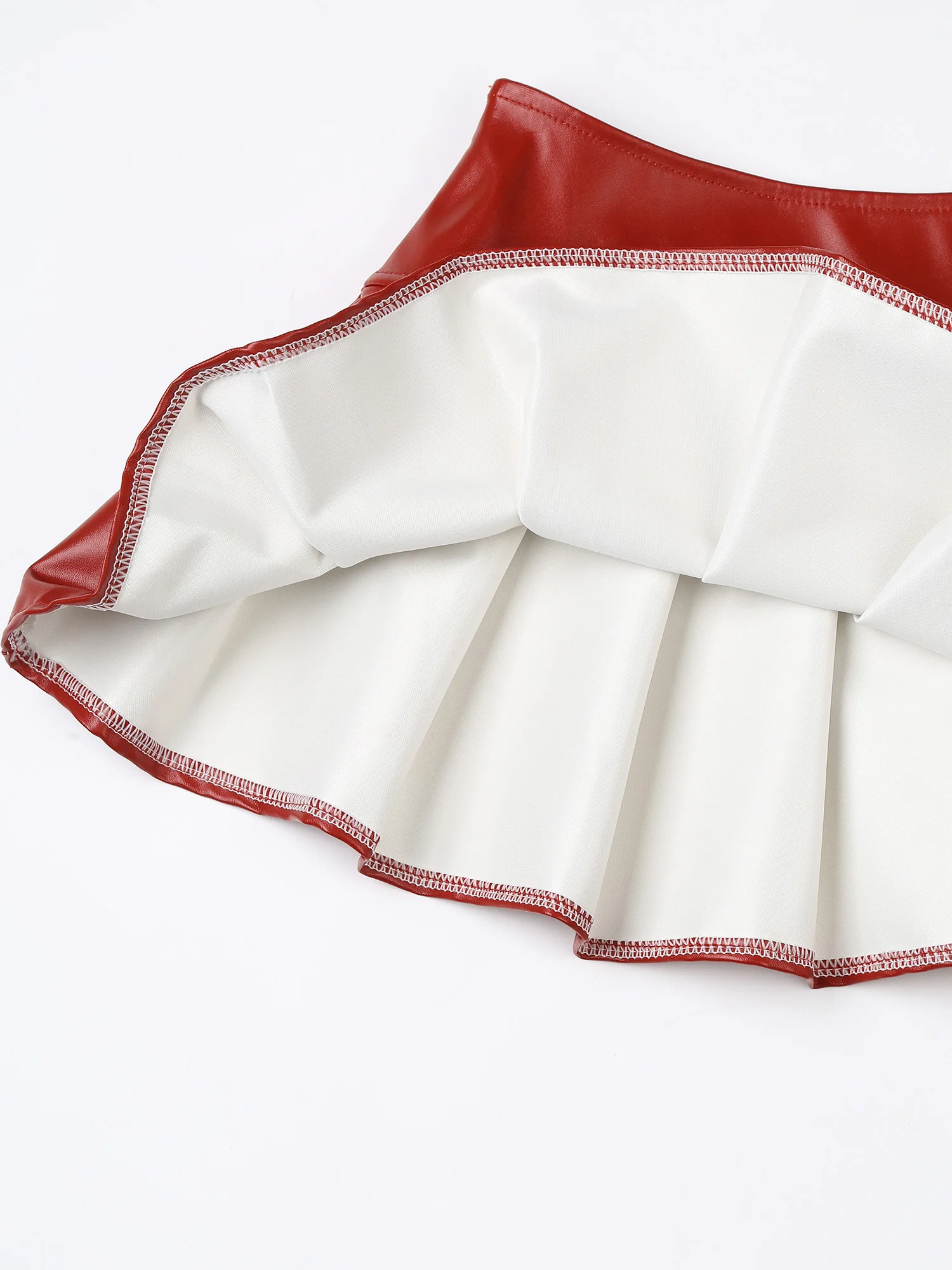 Zomer Sexy Dames Rood Pu Lederen Mini Rok Femme Rits Hoge Taille Geplooide A-Lijn Rokken Club Dance Wetlook Bodycon Rok