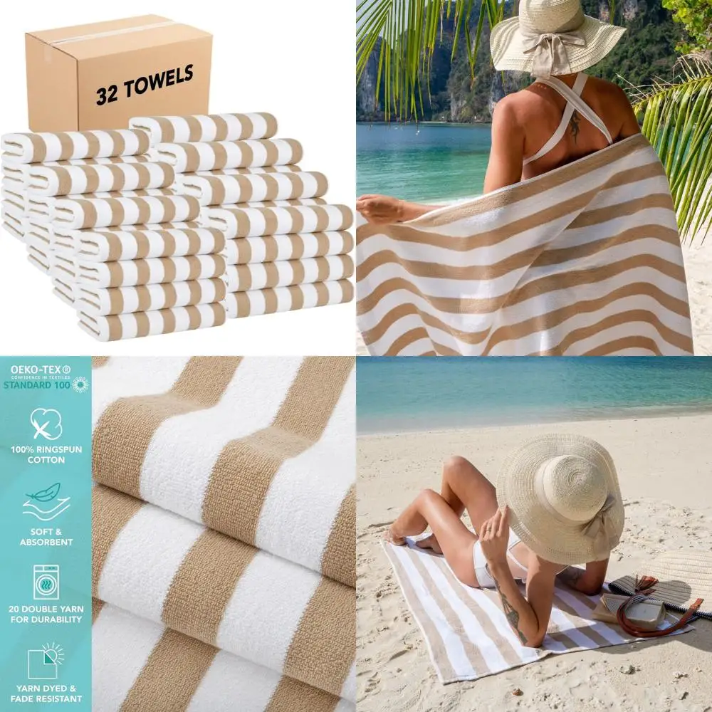 Cali Cabana Quick Dry Cotton Beach Towel Set