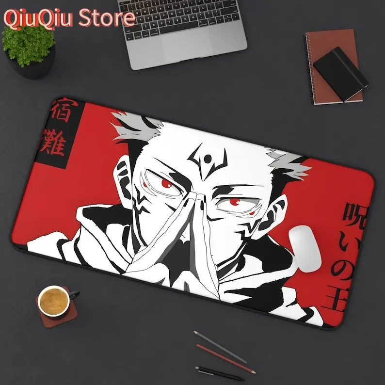 

Sukuna Anime Desk Mat | Jujutsu Energy Mouse Pad | Dark Cursed Kaisen Gaming Mat | Otaku Desk Scenery | 2026 Gift Gamers Christm