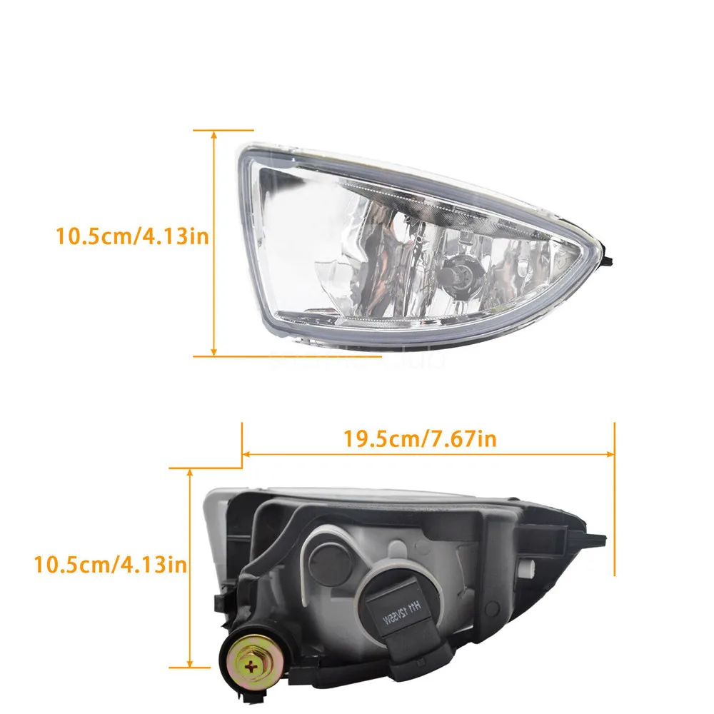 2pcs For Honda Civic 2DR/4DR Coupe Sedan 2004 2005 Clear Fog Lights W/Switch+Harness front bumper driving lamps assembly