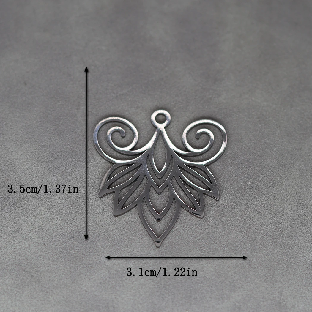 3pcs Special Leaf Charms Pendant For DIY Necklaces Earrings Stainless Steel Jewelry Making Accessories Wholesale