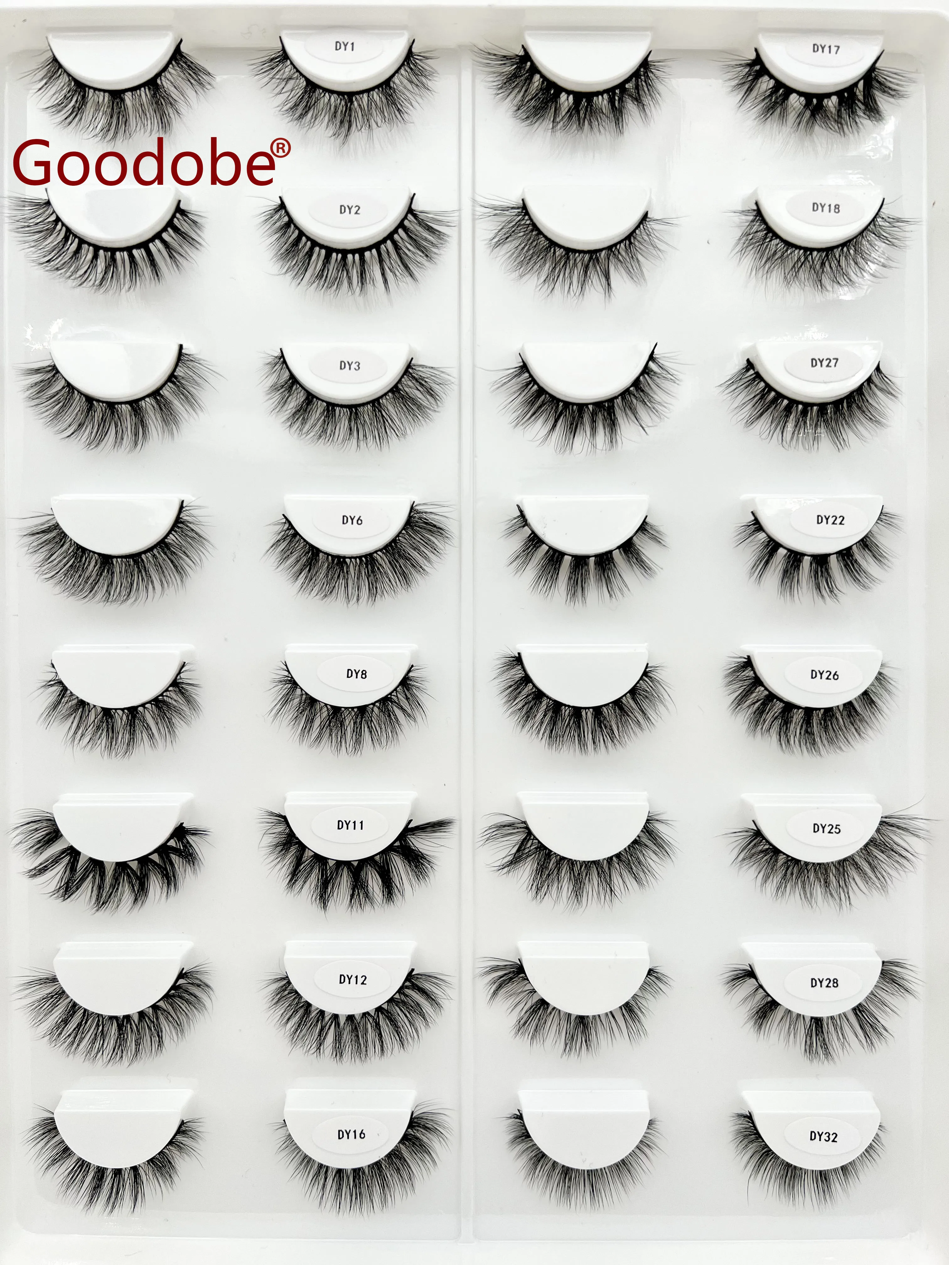 

100Pairs 3D 12mm Natural Long Soft Faux Mink Eyelashes Fake False lashes Makeup Hand Made Cruelty free Eyelash Wholesale custom