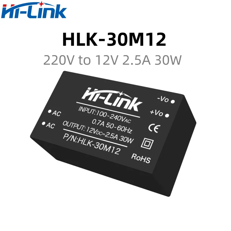 HLK-30M09 Hi-Link AC DC inteligentny moduł 30W 9V 3.3A 3000Vac niski poziom szumów izolowany zasilacz inteligentny dom standardy IP65