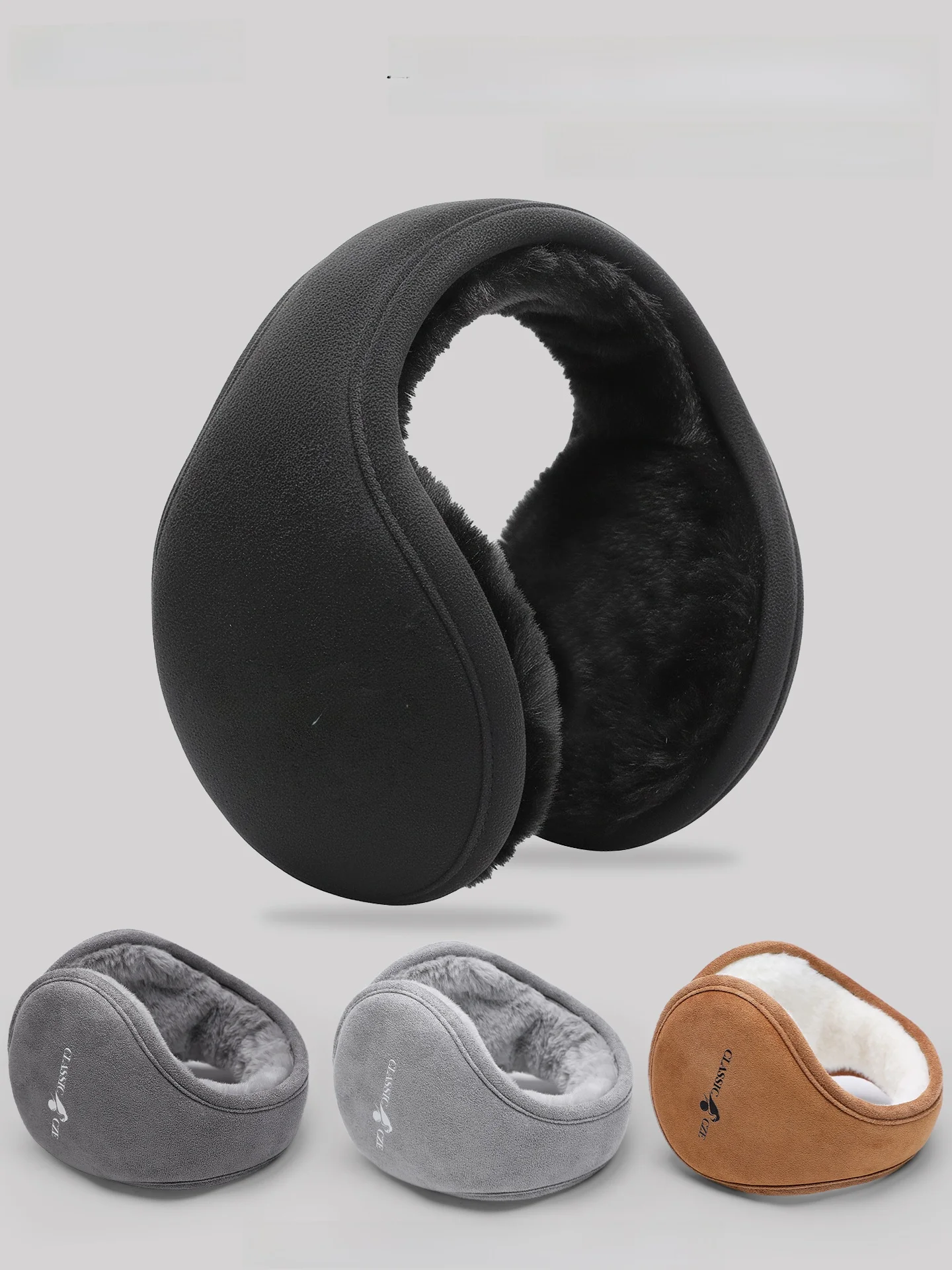 極厚ポータブルイヤーマフ、積み重ね可能な冬用イヤーウォーマー、寒い天候用耳保護、イヤーカバー、折りたたみ式イヤーパッド