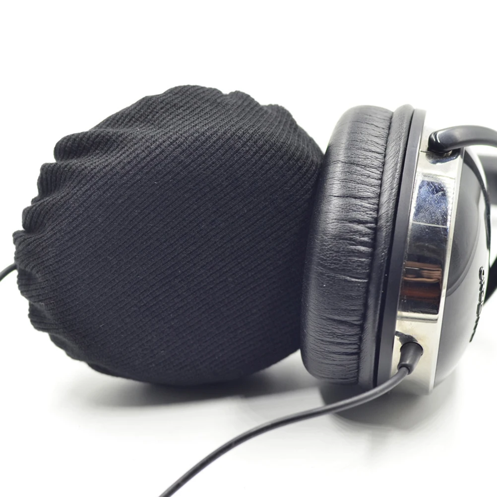 

4Pcs Universal Headset Covers Sweat Absorption Flash Drying Protective Ear Pads 6-8.5cm for Most Over Ear Headphones Black