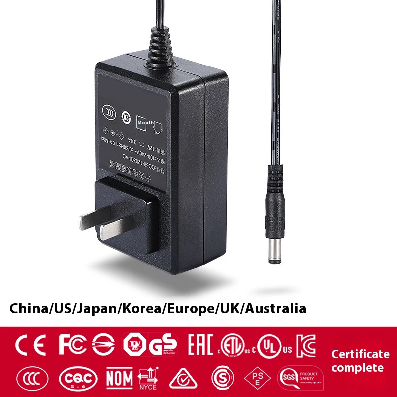 Wholesale Power Adapter 12V 2A Home Wall-mounted Charger DC 3A 6V 2A 9V 1A 1.5A Plug Connection Suitable for LED