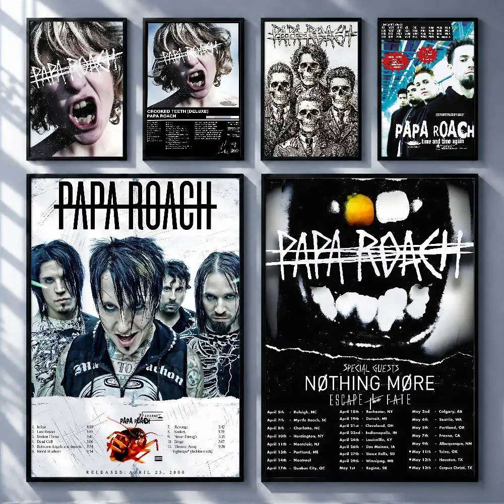 Rock Band Papa Roach Posters Premium Self-Adhesive No Residue Wall Sticker for Home Office Bar Decor