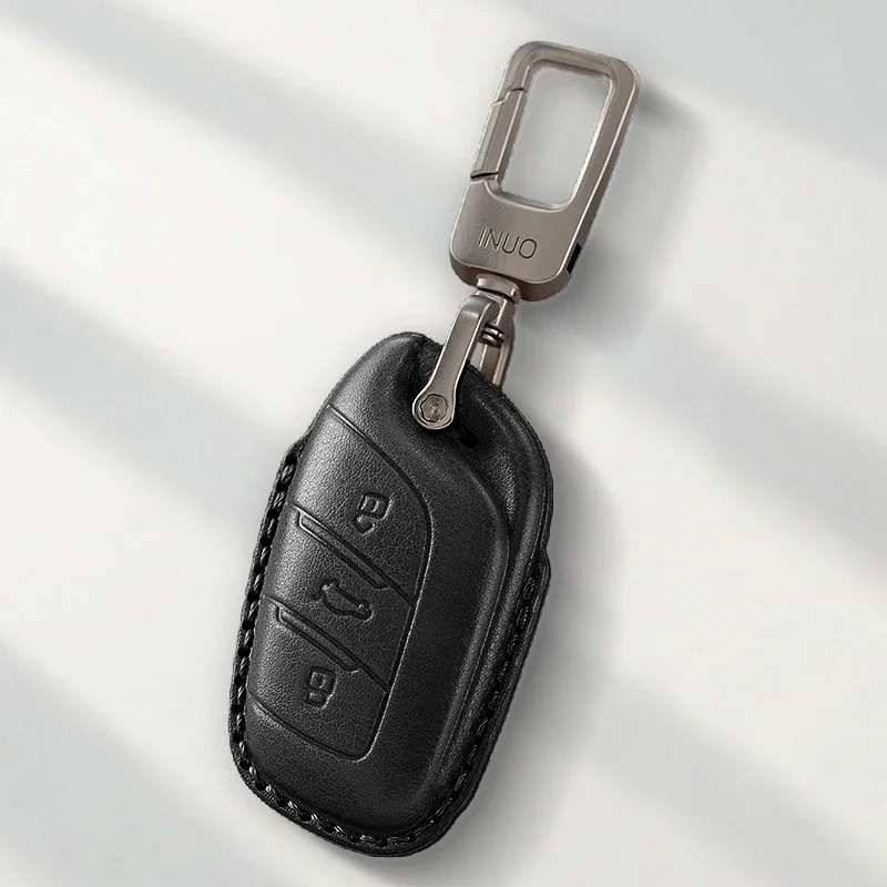 Hot Genuine leather Protector For MG4 Ev MG HS GT ZS EV ZX MG5 MG6 for Roewe RX3 RX5 RX8 ERX5 I6 I5 Key Case C Interior Stickers - Image 2