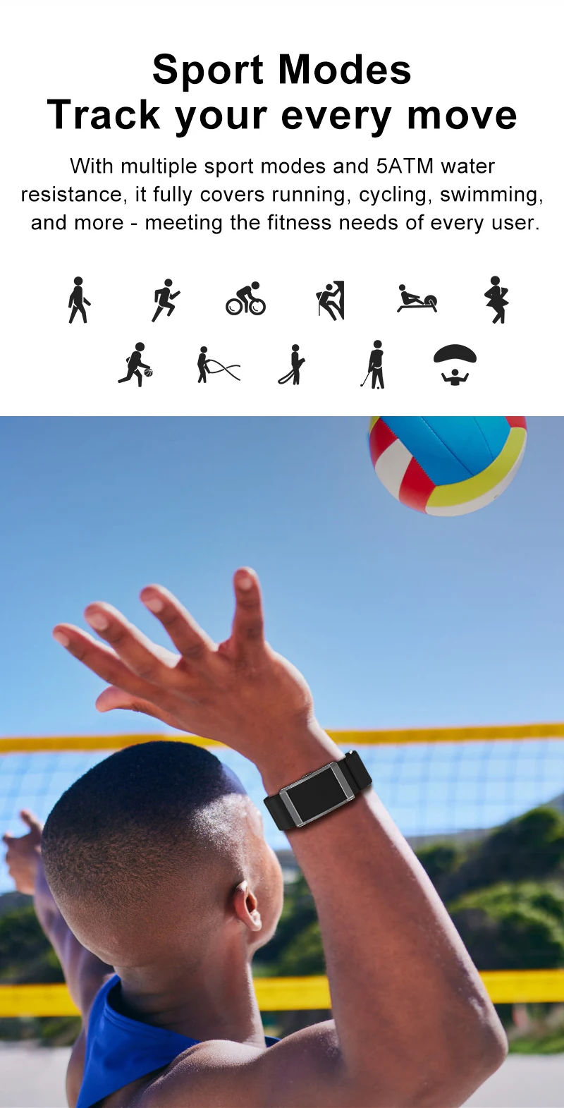 Fitness Tracker Armband Mit Herzfrequenz Und Sauerstoffmessung_voghion.com