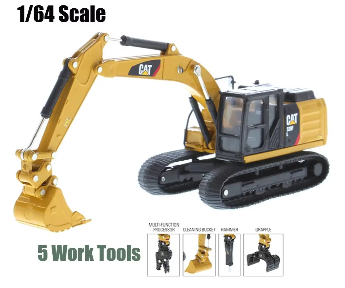 

DM 1/64 Scale CAT 320F L Hydraulic Excavator with 5 Work Tools by DM Diecast Master #85636