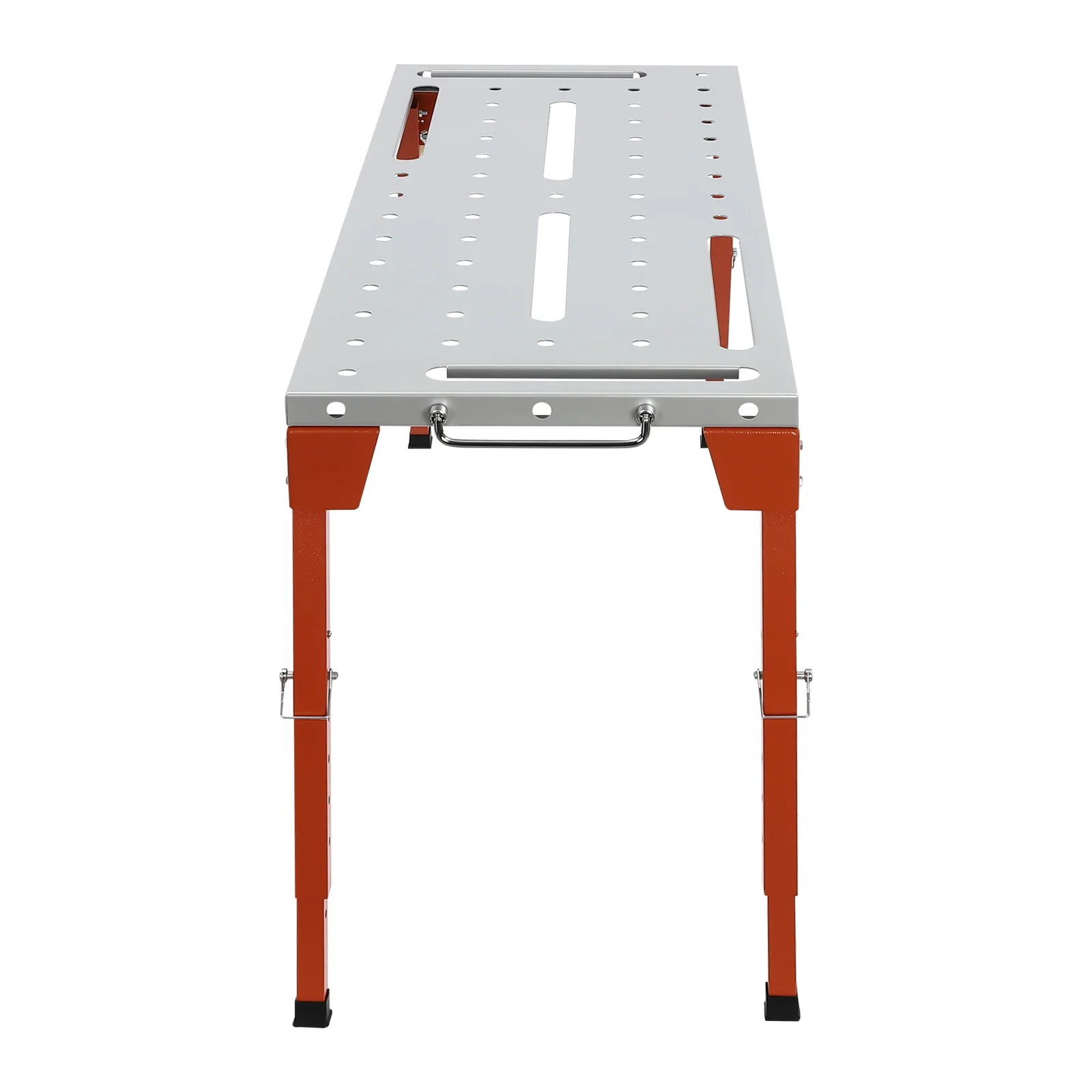 Banco de trabajo de soldadura de 46x18 pulgadas, banco de trabajo plegable, capacidad de carga de 1000 libras con 4 pies plegables y 2 ruedas de nailon